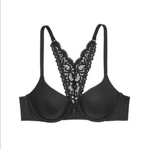 Victoria Secret Lace Racerback Front Open Bra 36DD